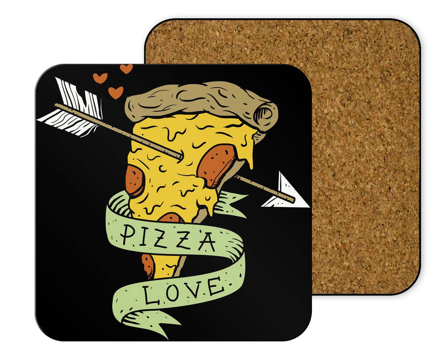 Pizza Love Coasters