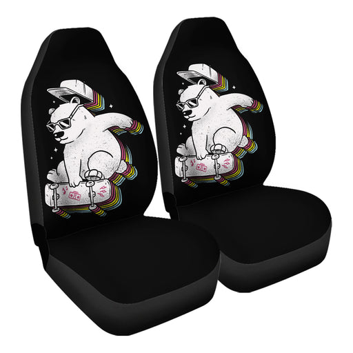 Rainbow Skate Bear Car Seat Covers - One size