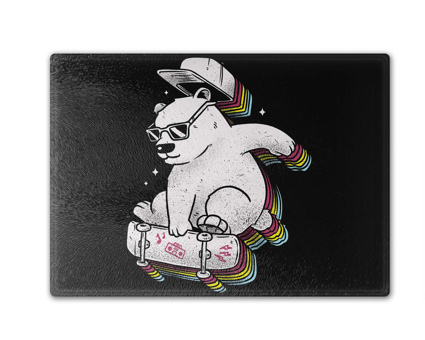 Rainbow Skate Bear Cutting Board