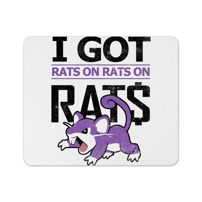Rats On Print White Mouse Pad