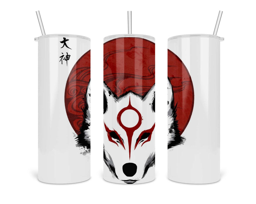 Red Sun God Halftoned Double Insulated Stainless Steel Tumbler