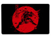 Red Warrior Turtle Large Mouse Pad