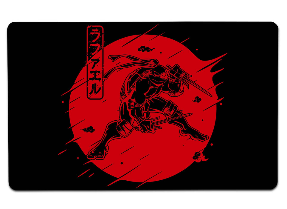 Red Warrior Turtle Large Mouse Pad