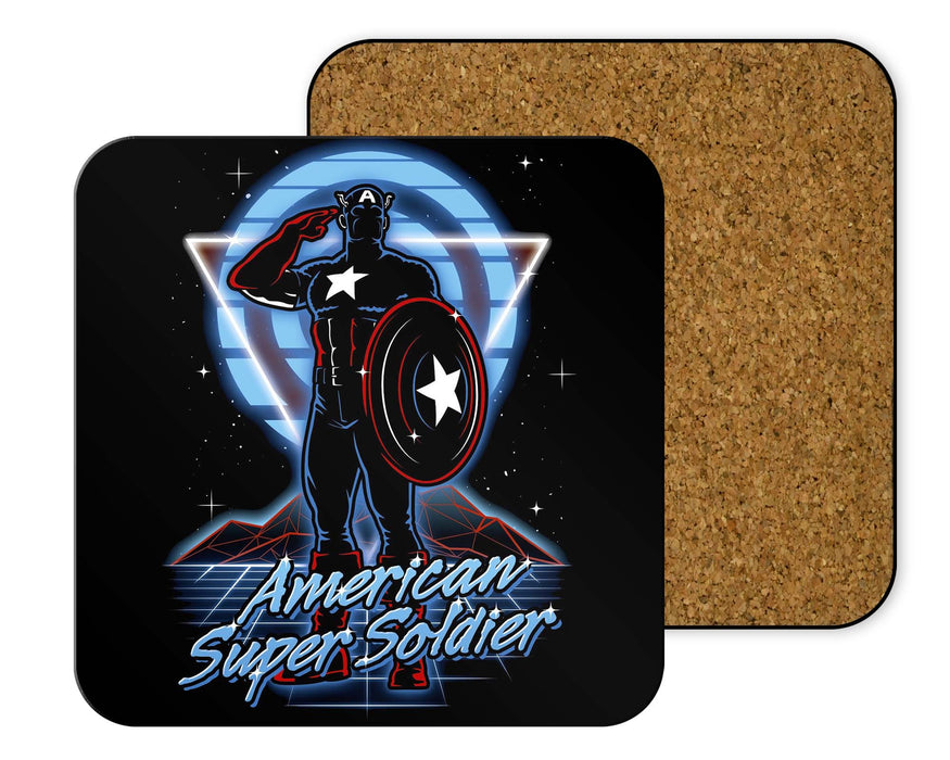 Retro American Super Soldier Coasters