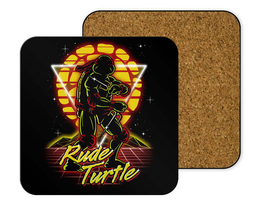 Retro Rude Turtle Coasters