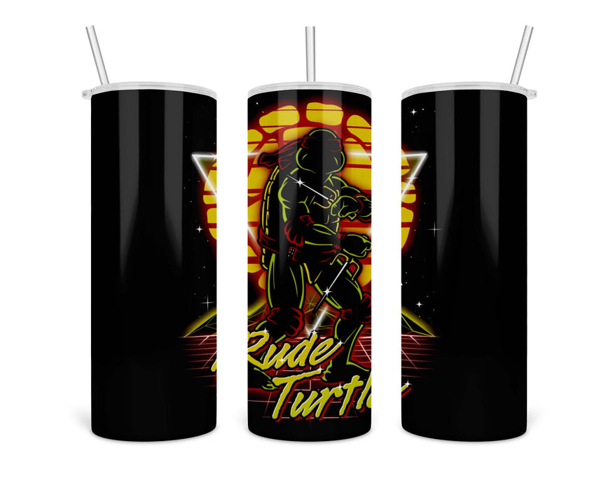 Retro Rude Turtle Double Insulated Stainless Steel Tumbler