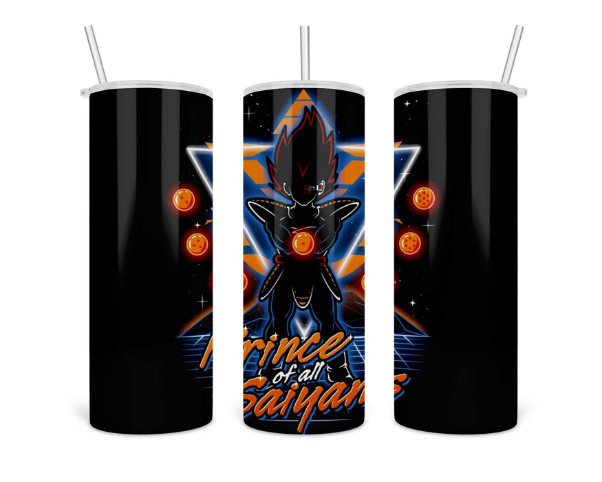Retro Saiyan Prince Double Insulated Stainless Steel Tumbler