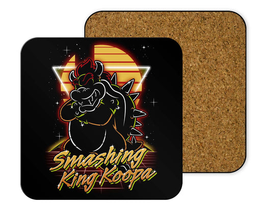 Retro Smashing King Koopa Coasters