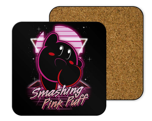 Retro Smashing Pink Puff Coasters