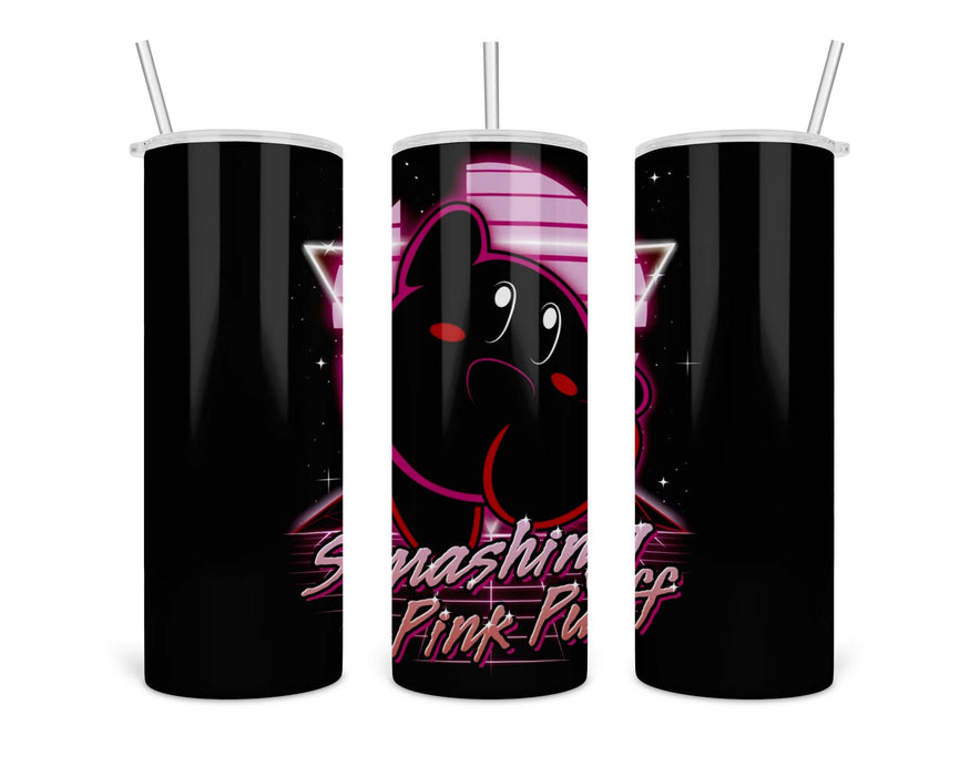 Retro Smashing Pink Puff Double Insulated Stainless Steel Tumbler