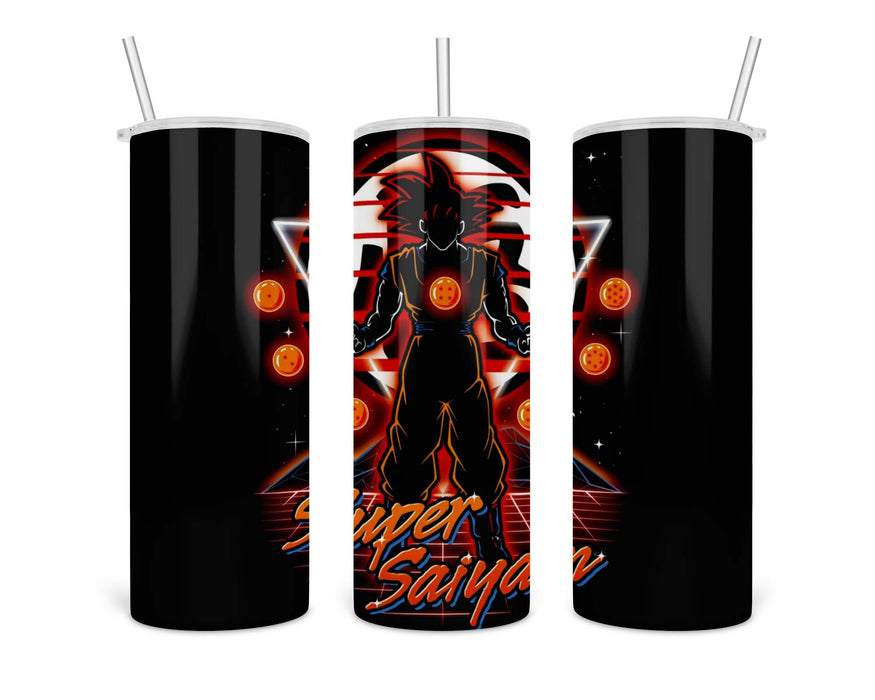 Retro Super Saiyan Double Insulated Stainless Steel Tumbler