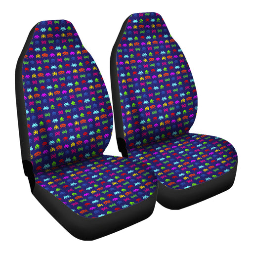Retro Video Game Pattern 12 Car Seat Covers - One size