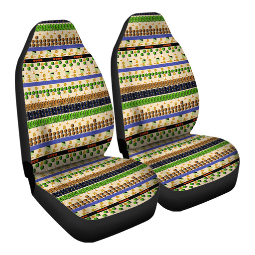 Retro Video Game Pattern 14 Car Seat Covers - One size