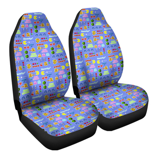 Retro Video Game Pattern 4 Car Seat Covers - One size