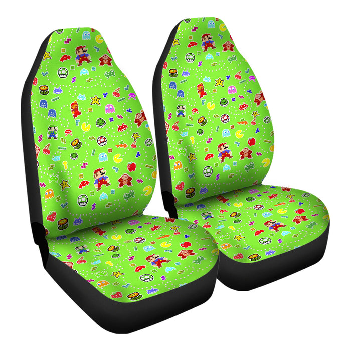 Retro Video Game Pattern 6 Car Seat Covers - One size