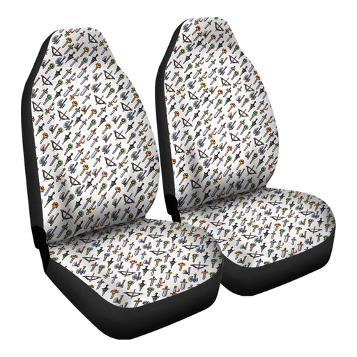 Retro Video Game Weapons Pattern 3 Car Seat Covers - One size