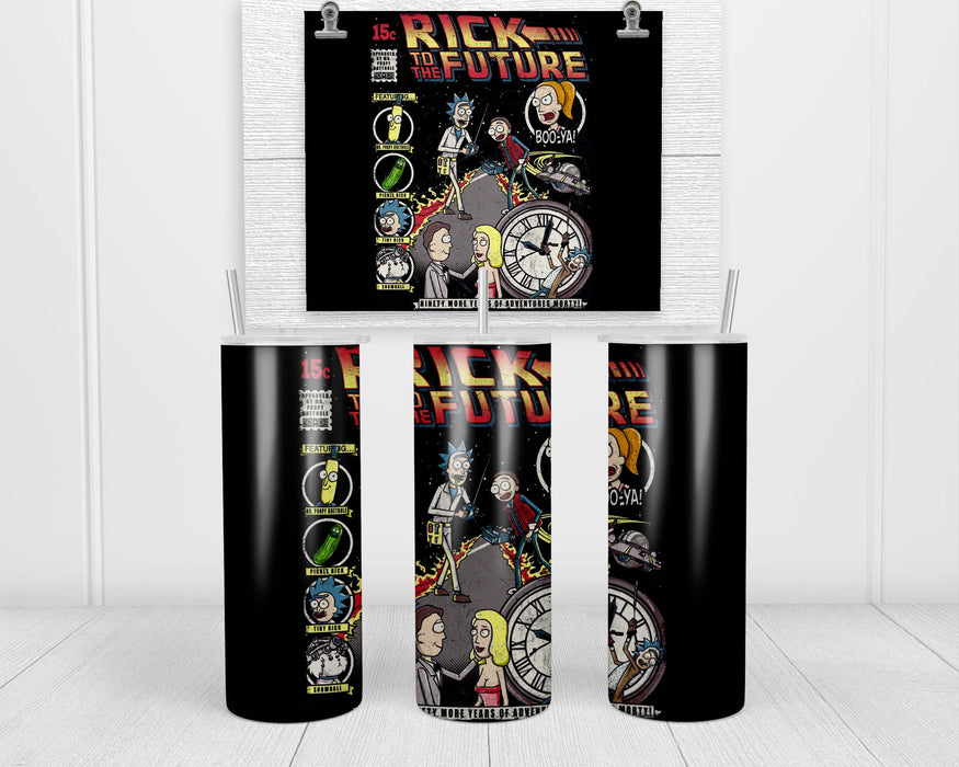 Rick To The Future Double Insulated Stainless Steel Tumbler