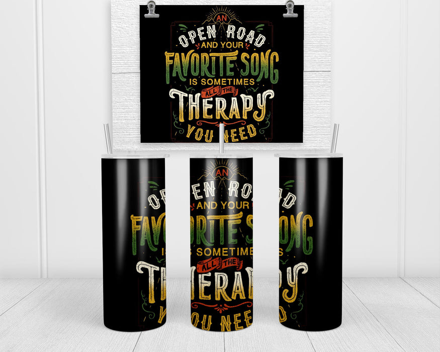 Road Trip Therapy Double Insulated Stainless Steel Tumbler