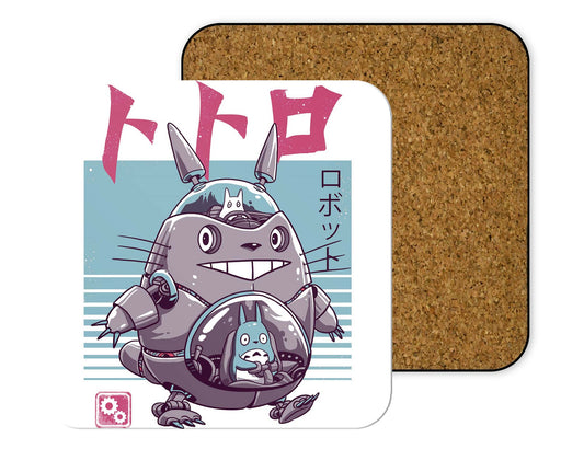 Robot Neighbor White Coasters