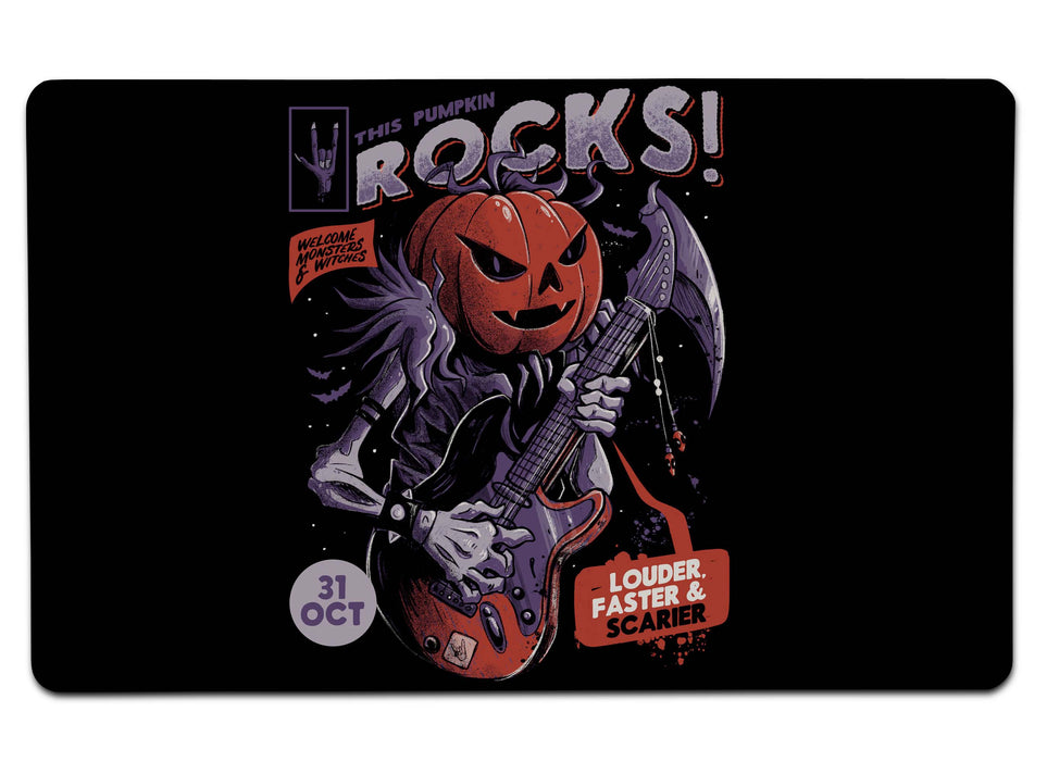 Rock Pumpkin Large Mouse Pad