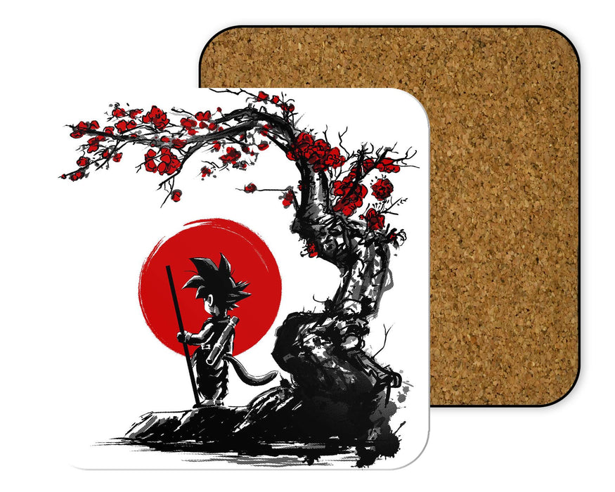 Saiyan Under The Sun Halftoned Coasters