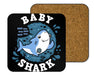 Shark Family Baby Boy Coasters