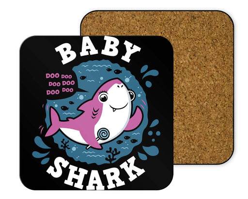 Shark Family Baby Girl Coasters