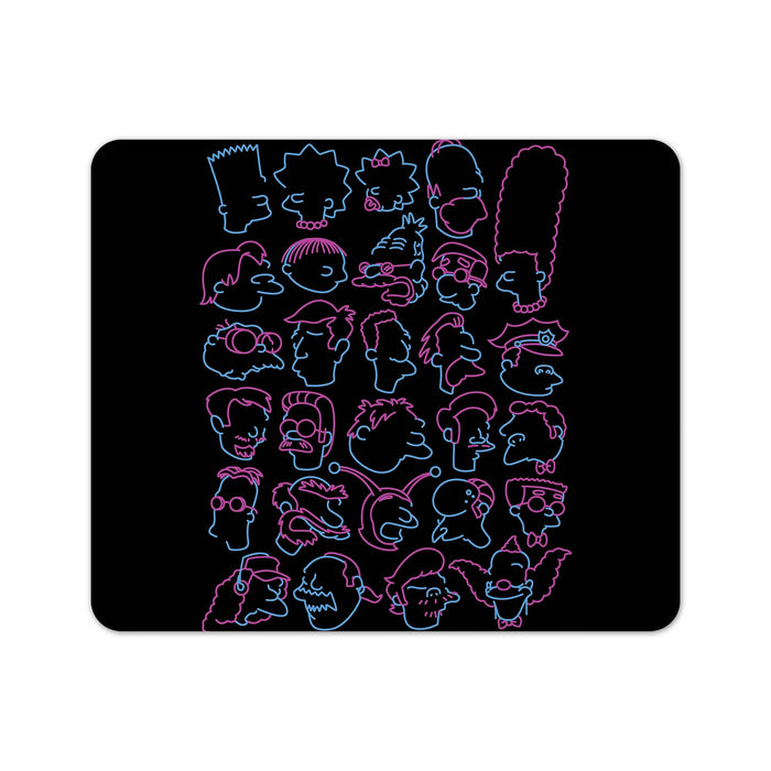 Simpsons Heads Mouse Pad