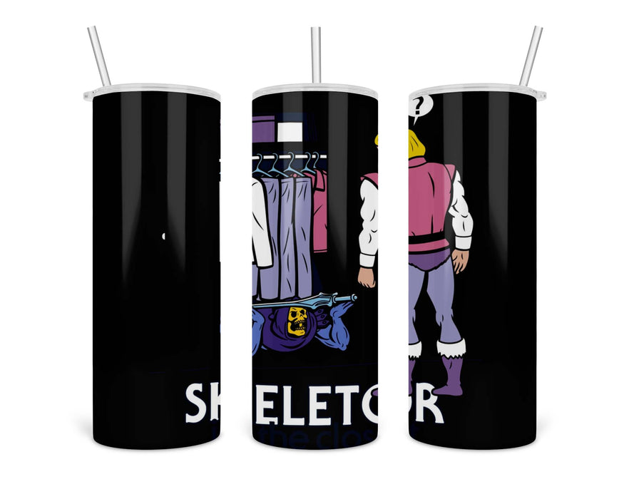 Skeletor In The Closet B_R Double Insulated Stainless Steel Tumbler