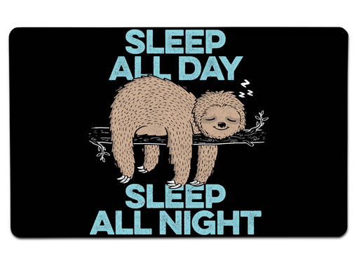 Sleep All Day Night Large Mouse Pad