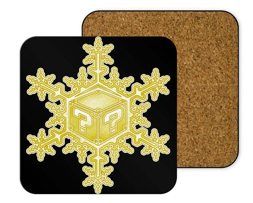 Snowflake Question Block Coasters