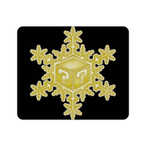 Snowflake Question Block Mouse Pad