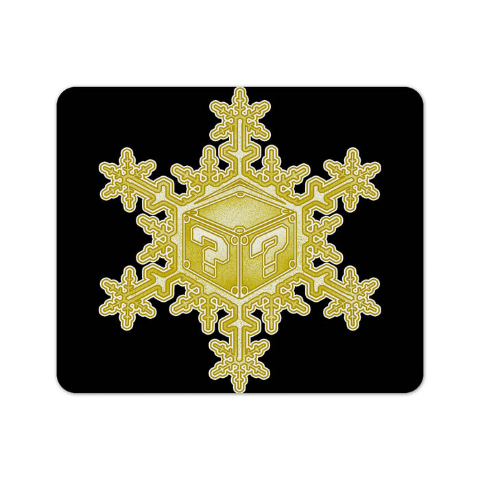 Snowflake Question Block Mouse Pad