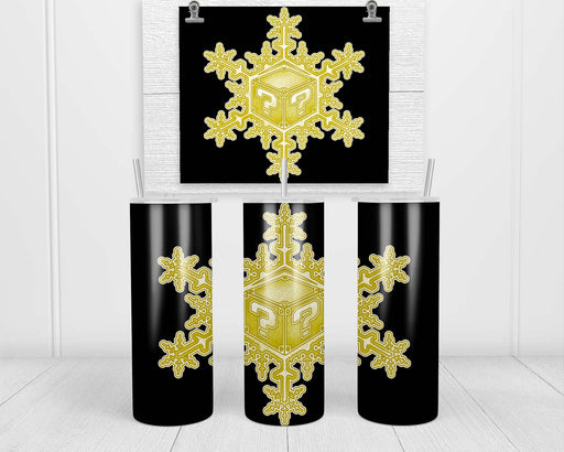 Snowflake Question Block Double Insulated Stainless Steel Tumbler