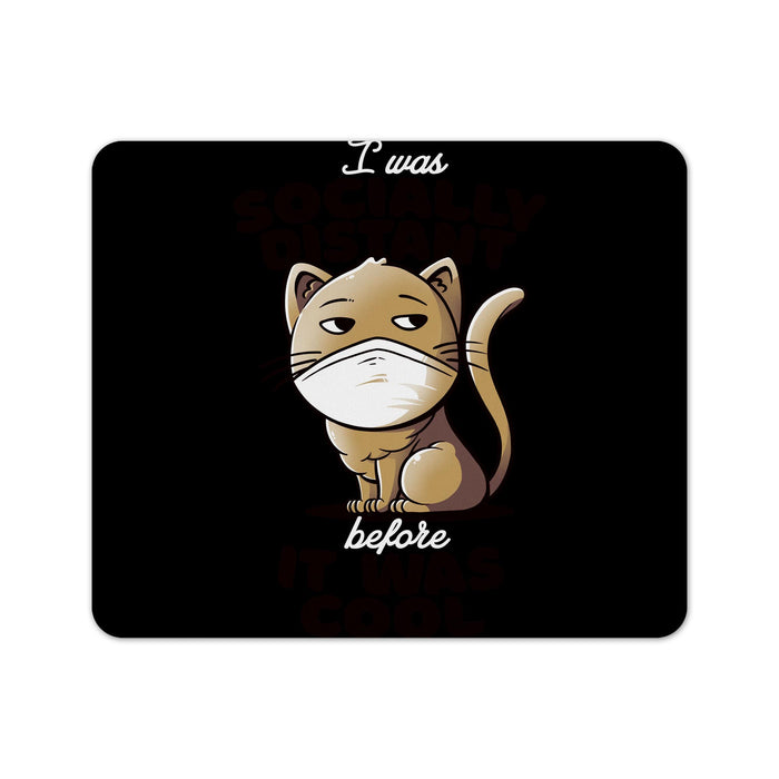 Socially Distant Cat Mouse Pad