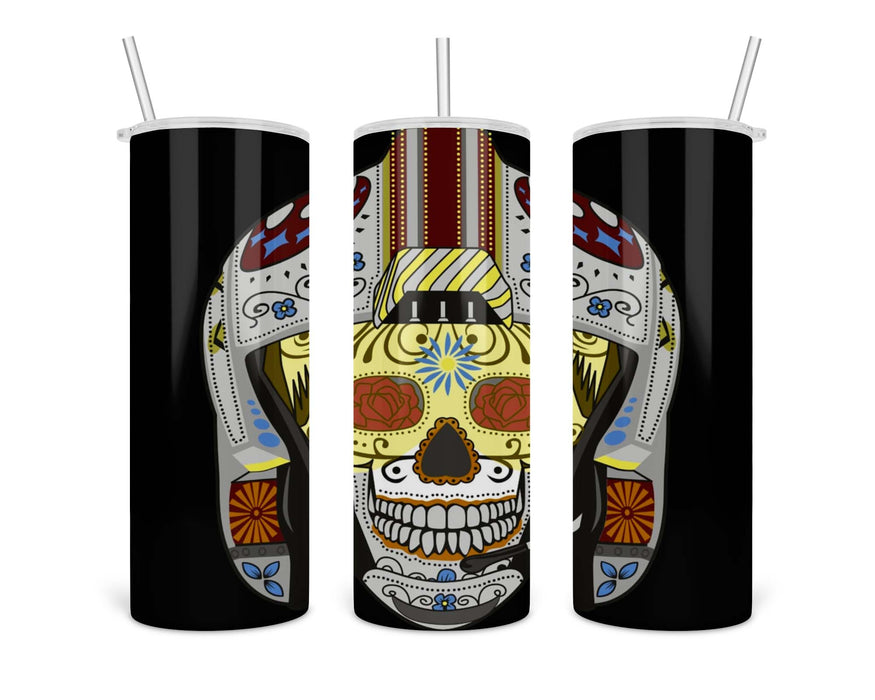 Star Fighter Day Of The Dead Double Insulated Stainless Steel Tumbler