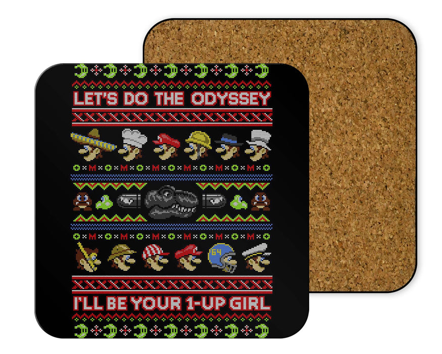 Super Mario Odyssey Ugly Sweater Coasters