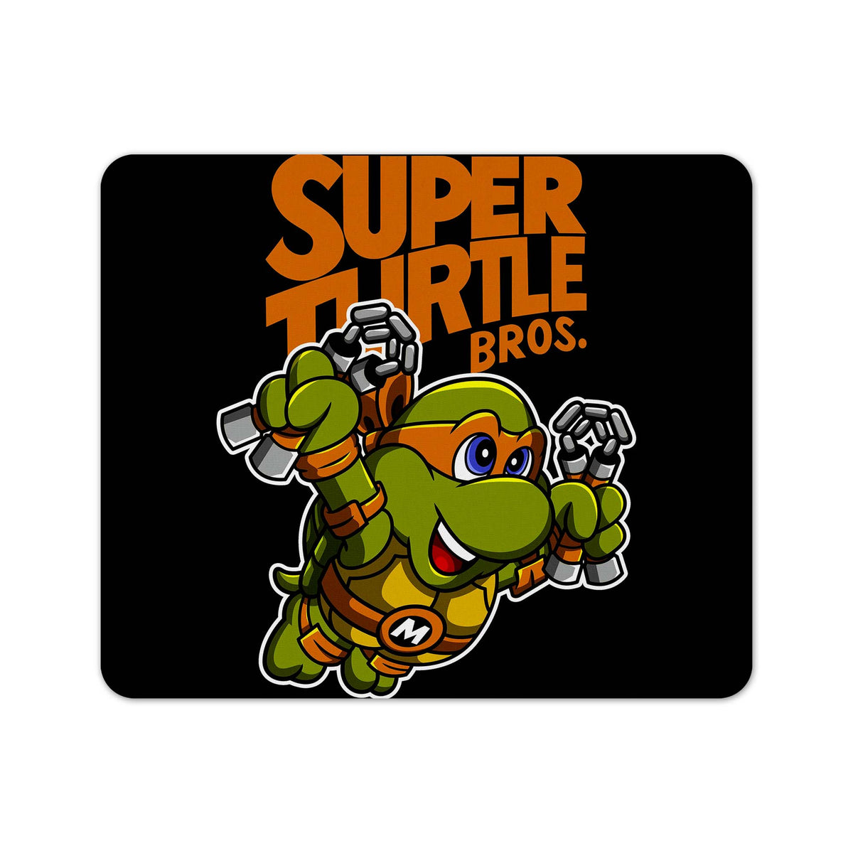 Super Turtle Bros Mikey Mouse Pad - Mouse Pad | Nurd Tyme — Nurdtyme LLC
