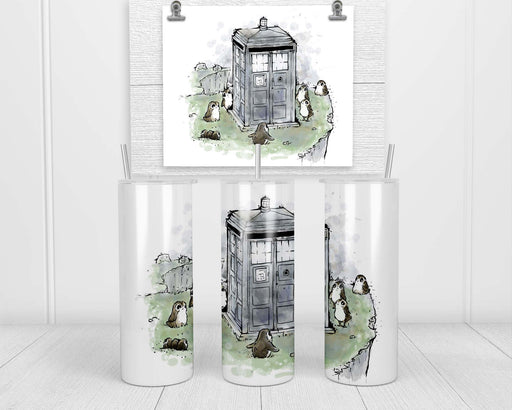 Tardis In Jedi Island Double Insulated Stainless Steel Tumbler