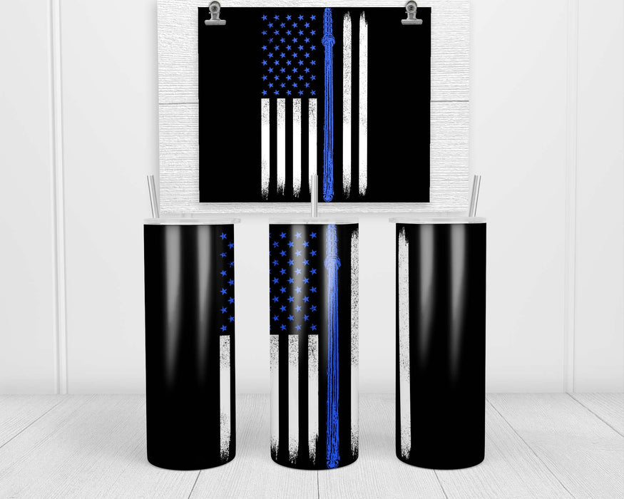 The Blue Line Flag Double Insulated Stainless Steel Tumbler