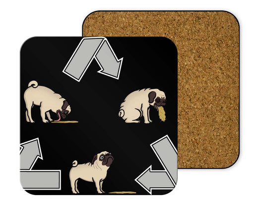 The Cycle Of Pug Coasters