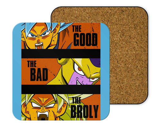 The Good Bad And Broly Coasters