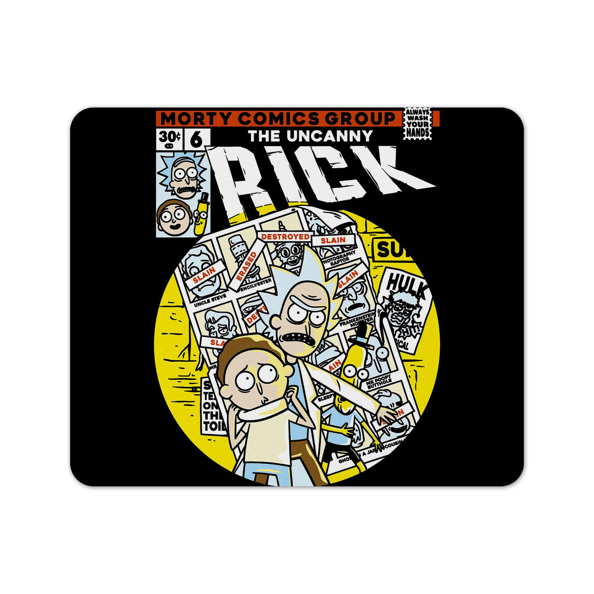 The Uncanny Rick Mouse Pad - Mouse Pad | Nurd Tyme — Nurdtyme LLC