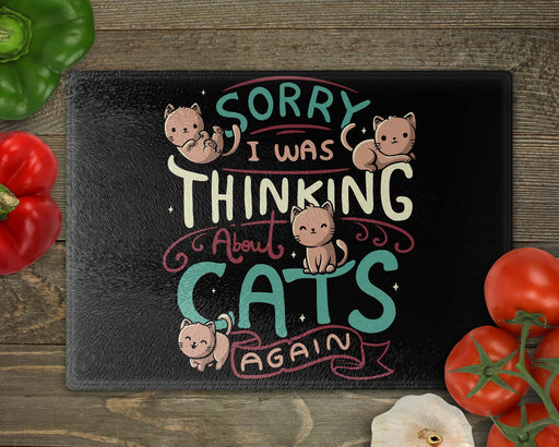 Thinking About Cats Cutting Board