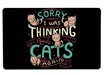 Thinking About Cats Large Mouse Pad