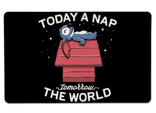 Today A Nap Tomorrow The World Large Mouse Pad