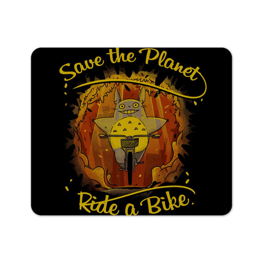 Totoro Ride A Bike Mouse Pad