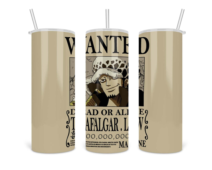 Trafalgar Law Wanted Double Insulated Stainless Steel Tumbler
