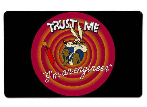 Trust Me I_M An Engineer Large Mouse Pad