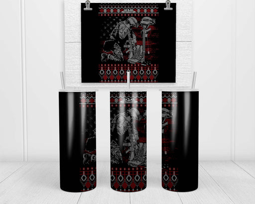 Ugly Xmas Soldier Double Insulated Stainless Steel Tumbler